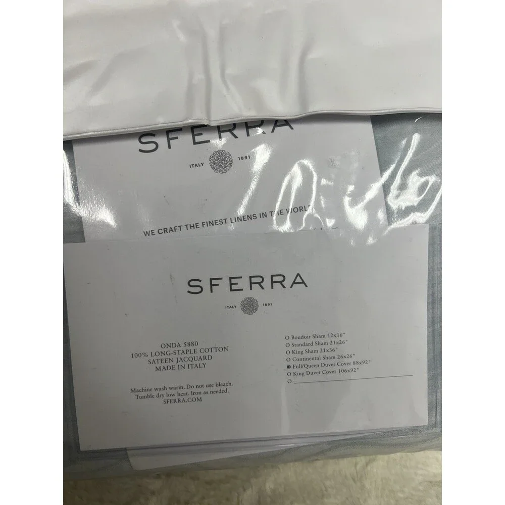 Sferra Onda Duvet + 2 Euro Shams + 2 Boudoir + 1 Standard Sham